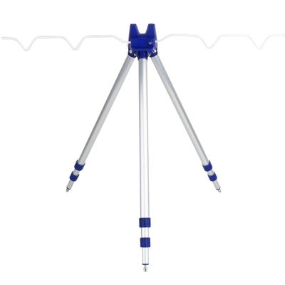 Portable Folding Fishing Rods, Aluminum Tripod, with 3 Sections Retractable Fishing Rod Bracket, for Outdoor Beach Travel Camping Fishing Stand Rest Tackle