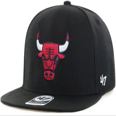 47 Chicago Bulls Mens Womens No Shot Captain Adjustable Snapback Black Team Color Logo Hat