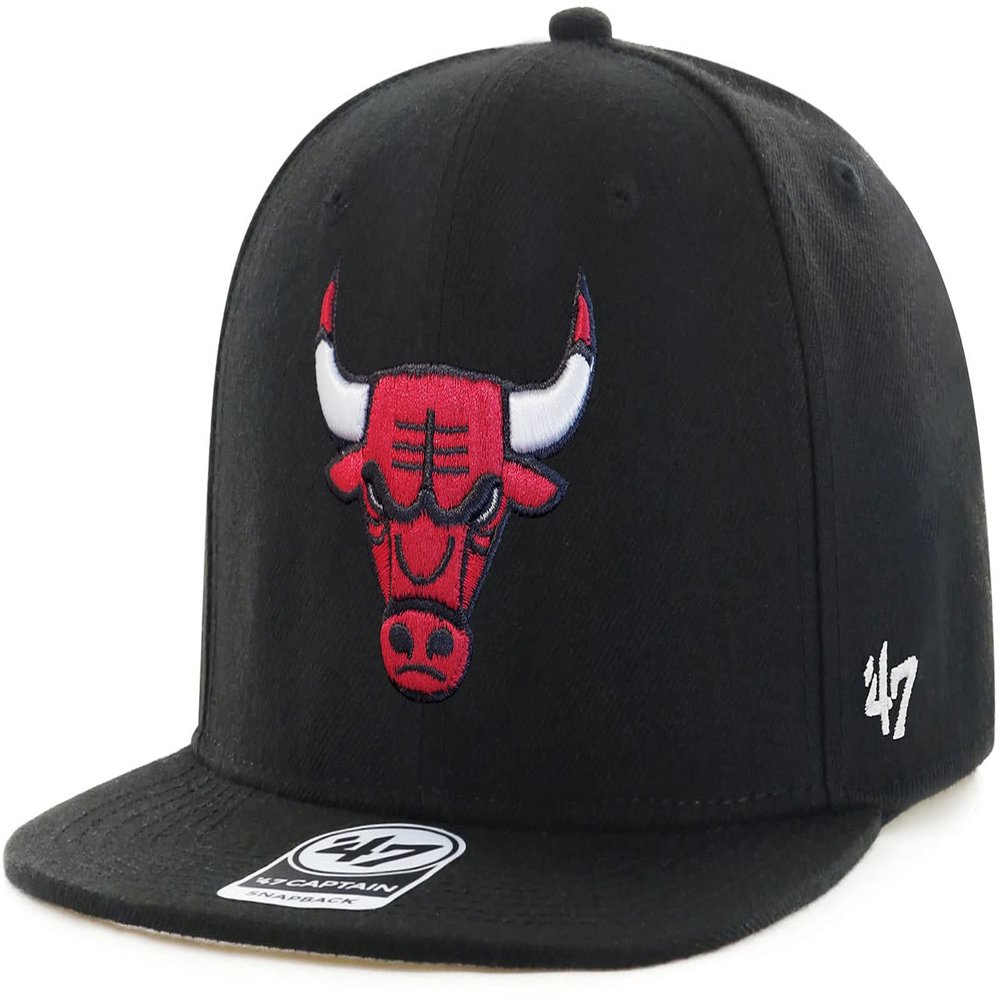 47 Chicago Bulls Mens Womens No Shot Captain Adjustable Snapback Black Team Color Logo Hat