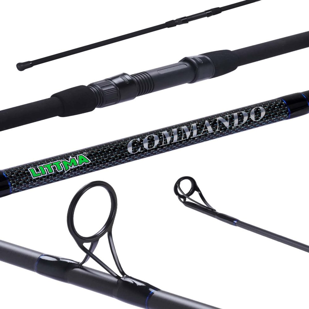LITTMA Surf Spinning Rod - 9/10/11/12ft Graphite Saltwater Fishing Rod with Durable Stainless Steel Guides - Lightweight and Travel-Friendly Design for Beach and Surf Fishing