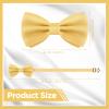 PAFUWEI Men's Pre-Tied Bow Tie, Tux Bowtie Solid Color Neck Bow Ties Adjustable Length Formal Satin Bow Tie for Wedding Party (Polyester, Cream) view 2