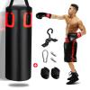 GYMAX Punching Bag Set, 56lbs Prefilled Heavy Duty Boxing Bag for Adults with 12OZ Punching Gloves & Two 95" Hand Wraps, 360Hanging Kick Punching Bag for MMA Karate view 1