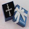 Alilang Womens Clear Crystal Rhinestones Celtic Holy Cross Pendant Necklace, Laver view 3