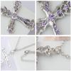 Alilang Womens Clear Crystal Rhinestones Celtic Holy Cross Pendant Necklace, Laver view 4