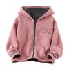 Toddler Kids Boys Girls Long Sleeve Fleece Zippered Hoodie Coat Boys Fall Winter Thicken Warm Jacket (Pink, 5-6 Years) view 1