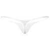 Daenrui Men's Mesh Sheer See Through Low Rise G-String T-Back Micro Mini Thongs Bikini Briefs Underwear White Medium view 3