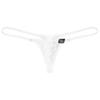 Daenrui Men's Mesh Sheer See Through Low Rise G-String T-Back Micro Mini Thongs Bikini Briefs Underwear White Medium view 4