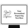 Customized You Make A Difference Plaque Award, 8"x6" White Color Printed Metal Recognition Trophy Award view 1