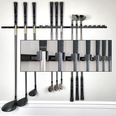 [JINTECH] Golf Club Holder, Wall Display, Wall Hanger, Rack, Mount, Organizer, Hold 17 Clubs on 36" Aluminum Rack (All Head up)
