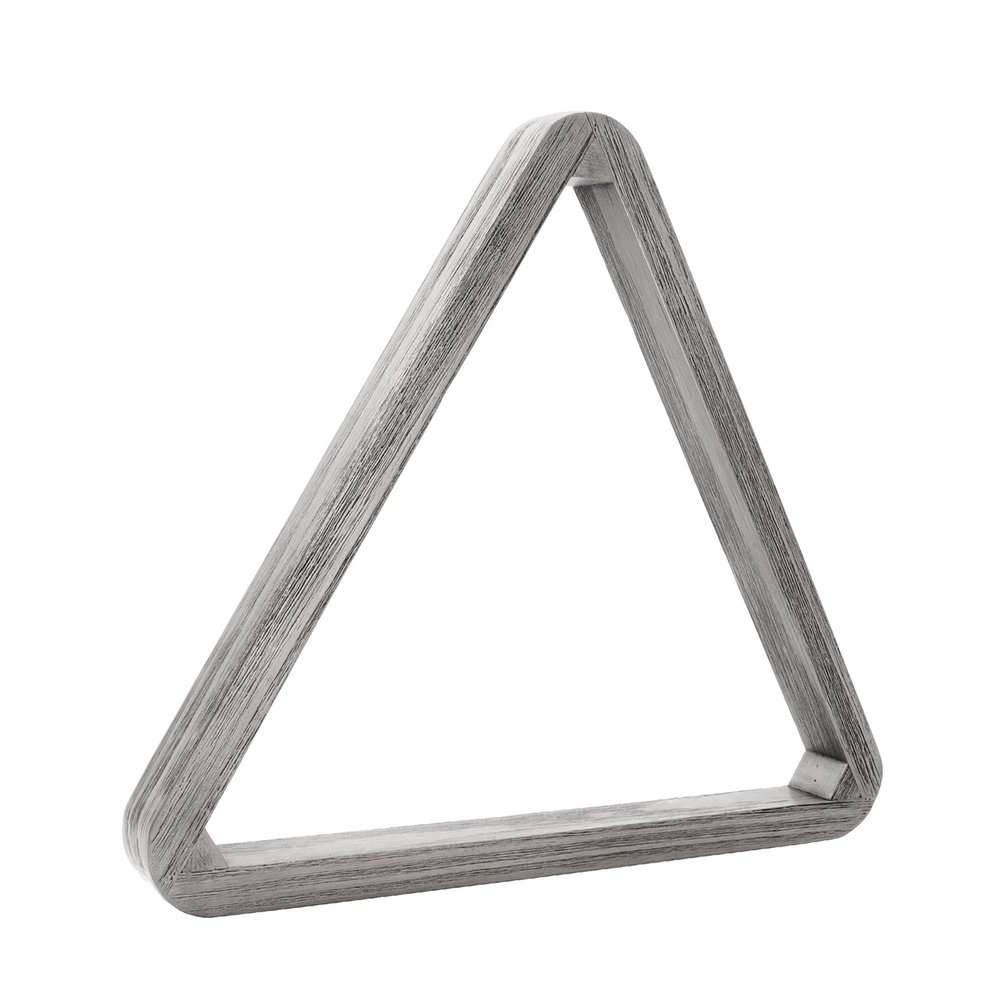 GSE Games & Sports Expert Deluxe Heavy Duty Solid Wood Billiard 8-Ball Triangle or 9-Ball Diamond Pool Ball Racks for 2-1/4" Pool Balls (Brushed Grey Triangle Rack)