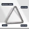 GSE Games & Sports Expert Deluxe Heavy Duty Solid Wood Billiard 8-Ball Triangle or 9-Ball Diamond Pool Ball Racks for 2-1/4" Pool Balls (Brushed Grey Triangle Rack) view 2