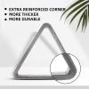 GSE Games & Sports Expert Deluxe Heavy Duty Solid Wood Billiard 8-Ball Triangle or 9-Ball Diamond Pool Ball Racks for 2-1/4" Pool Balls (Brushed Grey Triangle Rack) view 3