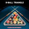 GSE Games & Sports Expert Deluxe Heavy Duty Solid Wood Billiard 8-Ball Triangle or 9-Ball Diamond Pool Ball Racks for 2-1/4" Pool Balls (Brushed Grey Triangle Rack) view 4