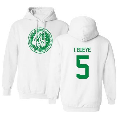 FLAURA Senegal Soccer #5 Gueye World Football Fans Youth Hooded Sweatshirt (White, Youth X-Large)