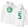 FLAURA Senegal Soccer #5 Gueye World Football Fans Youth Hooded Sweatshirt (White, Youth X-Large) view 1