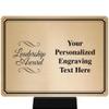 Personalized Leadership Award Plaque Award, 8"x6" Gold Color Printed Metal Recognition Trophy Award Prime view 1
