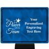 Personalized Power of Team Plaque Award, 8"x6" Blue Color Printed Metal Recognition Trophy Award Prime view 1