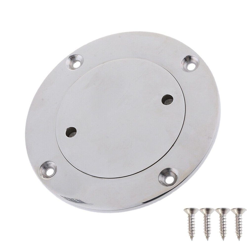 3"(78mm) /4"(102mm) Boat 316 Stainless Steel Deck Plate Waterproof/Access Cover/Deck Plate/Hatch Cover Marine Hardware Fittings with Fasterners (Inside Diameter: 3"(78mm))