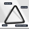 GSE Games & Sports Expert Deluxe Heavy Duty Solid Wood Billiard 8-Ball Triangle or 9-Ball Diamond Pool Ball Racks for 2-1/4" Pool Balls (Black Triangle Rack) view 2