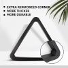 GSE Games & Sports Expert Deluxe Heavy Duty Solid Wood Billiard 8-Ball Triangle or 9-Ball Diamond Pool Ball Racks for 2-1/4" Pool Balls (Black Triangle Rack) view 3