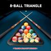 GSE Games & Sports Expert Deluxe Heavy Duty Solid Wood Billiard 8-Ball Triangle or 9-Ball Diamond Pool Ball Racks for 2-1/4" Pool Balls (Black Triangle Rack) view 4