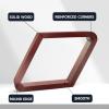 GSE Games & Sports Expert Deluxe Heavy Duty Solid Wood Billiard 8-Ball Triangle or 9-Ball Diamond Pool Ball Racks for 2-1/4" Pool Balls (Mahogany Diamond Rack) view 2
