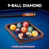 GSE Games & Sports Expert Deluxe Heavy Duty Solid Wood Billiard 8-Ball Triangle or 9-Ball Diamond Pool Ball Racks for 2-1/4" Pool Balls (Mahogany Diamond Rack) view 4