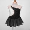 winying Girls Figure Ice Skating Dress Sparkling Shiny Sleeveless Dance Dress Gymnastics Leotard Competition Costume Black B 16 Years view 3