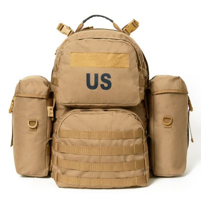 Akmax.cn Military Backpack Army Rucksack for men, MOLLE 2 Medium Assault Pack with External Frame Coyote Brown
