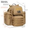 Akmax.cn Military Backpack Army Rucksack for men, MOLLE 2 Medium Assault Pack with External Frame Coyote Brown view 2