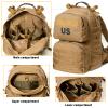 Akmax.cn Military Backpack Army Rucksack for men, MOLLE 2 Medium Assault Pack with External Frame Coyote Brown view 3
