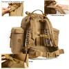 Akmax.cn Military Backpack Army Rucksack for men, MOLLE 2 Medium Assault Pack with External Frame Coyote Brown view 4