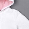 Infant Girls Winter Coat Rabbit Ears Hooded Jacket Fleece Zipper Thicken Windproof Car Seat Coats (White, 6-9 Months) view 2