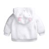 Infant Girls Winter Coat Rabbit Ears Hooded Jacket Fleece Zipper Thicken Windproof Car Seat Coats (White, 6-9 Months) view 4