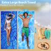 2 Pack Lightweight Thin Beach Towel Oversized 71"x32" Big Extra Large Microfiber Sand Free Towels for Adult Quick Dry Travel Camping Beach Accessories Vacation Essential Gift Blue Tie Dye Turtle view 4