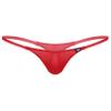 Daenrui Men's Mesh Sheer See Through Low Rise G-String T-Back Micro Mini Thongs Bikini Briefs Underwear Red Medium view 1