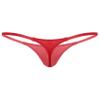 Daenrui Men's Mesh Sheer See Through Low Rise G-String T-Back Micro Mini Thongs Bikini Briefs Underwear Red Medium view 2