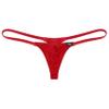 Daenrui Men's Mesh Sheer See Through Low Rise G-String T-Back Micro Mini Thongs Bikini Briefs Underwear Red Medium view 3