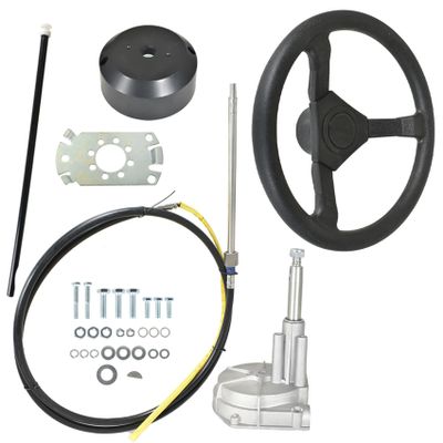 labwork 10FT Outboard Boat Rotary Steering System with Wheel Replacement for SS13710 Marine