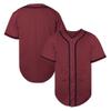 TKJPYWYH Blank Baseball Jersey Button Down Shirts,Men's Hip Hop Plain Short Sleeve Sports T Shirts S-3XL (#Burgundy, XX-Large) view 1