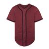 TKJPYWYH Blank Baseball Jersey Button Down Shirts,Men's Hip Hop Plain Short Sleeve Sports T Shirts S-3XL (#Burgundy, XX-Large) view 2