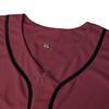 TKJPYWYH Blank Baseball Jersey Button Down Shirts,Men's Hip Hop Plain Short Sleeve Sports T Shirts S-3XL (#Burgundy, XX-Large) view 4