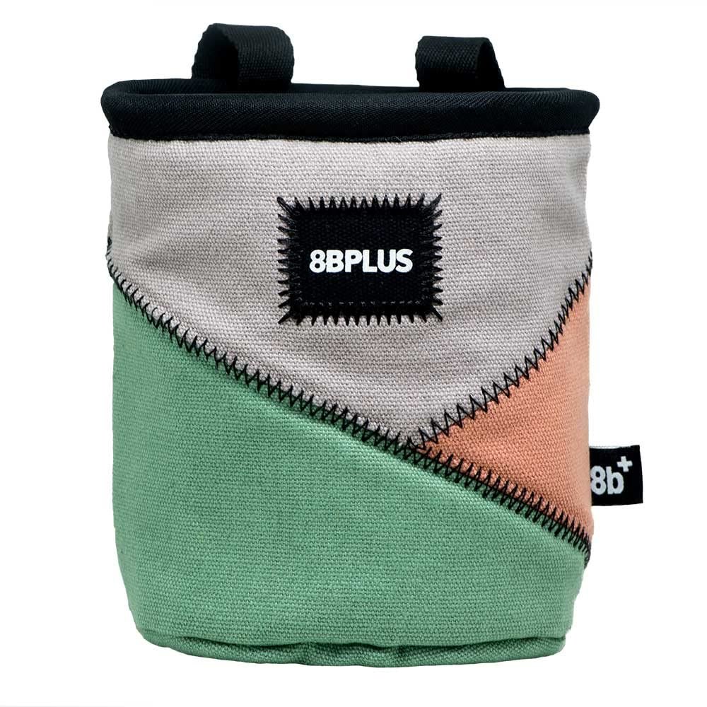 8BPLUS PROBAG - Chalk Bag for Climbing & Bouldering - Belt, Carabiner and Giftbox Included - Wide Opening - Brush Holders for Left & Right Handers (Washed Green)