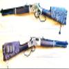 Gator Embossed Leather Buttstock Cover with Cartridge Holders - Ammo Loops for Lever Action Rifles and Shotguns - Hand Made in the USA (300 WSM, Right Handed, White Thread) view 2