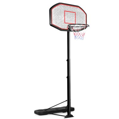 Goplus Portable Basketball Hoop Outdoor, 6.5FT- 10FT Height Adjustable Basketball Stand with Wheels, 44Inch Backboard, Fillable Base, Indoor Outdoor Basketball Goal System for Adults