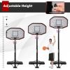 Goplus Portable Basketball Hoop Outdoor, 6.5FT- 10FT Height Adjustable Basketball Stand with Wheels, 44Inch Backboard, Fillable Base, Indoor Outdoor Basketball Goal System for Adults view 3