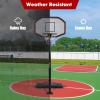 Goplus Portable Basketball Hoop Outdoor, 6.5FT- 10FT Height Adjustable Basketball Stand with Wheels, 44Inch Backboard, Fillable Base, Indoor Outdoor Basketball Goal System for Adults view 4