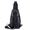 Leather Sling Bag Crossbody Daypack for Men Women Outdoor Travel Camping Hiking Casual Shoulder Chest Pack Pouch (#03Black) view 4