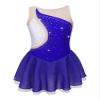 winying Girls Figure Ice Skating Dress Sparkling Shiny Sleeveless Dance Dress Gymnastics Leotard Competition Costume Royal Blue B 12 Years view 1