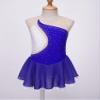 winying Girls Figure Ice Skating Dress Sparkling Shiny Sleeveless Dance Dress Gymnastics Leotard Competition Costume Royal Blue B 12 Years view 3